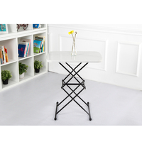 Plateau de lit à ciseaux, blanc, robuste, table pliante en plastique, portable, 1 pièce