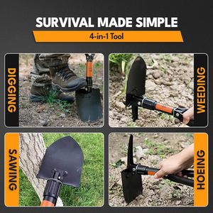 ORIENT Klapp schaufel 18 "Kohlenstoffs tahl Klapp schaufel Überlebens rucksack Wandern Multifunktion ssäge kante Zusammen klappbare Trage tasche - Product Image 5