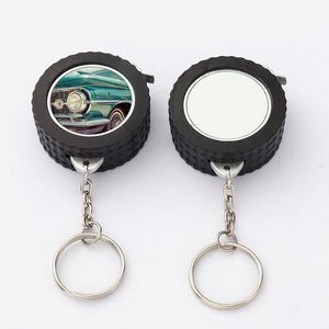 Custom logo Portable Mini <b>Small</b> <b>Slide</b> Tape Retractable Measuring Tape Keychain Tape Measure 1m for Promotional Gift - Product Image 1