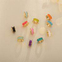 Nouvelles perles en émail de cuivre à effet goutte d'huile, rondes, à grand trou, en forme de baril, pour la fabrication de bijoux DIY (bracelets, colliers)