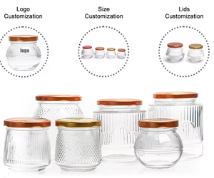 Pot en verre à large base pour yaourt et pudding, avec couvercle en métal, pour aliments faits <span class=keywords><strong>maison</strong></span>, 100 ml, 200 ml, 280 ml - Product Image 4