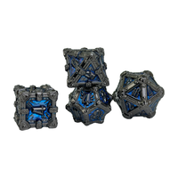 Lot de 7 dés de jeu de table RPG D&D D20 personnalisés en métal polyédrique avec logo, écologiques et de luxe, pour Dungeons & Dragons