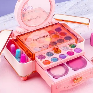 Fashion Portable Makeup <b>Box</b> Cosmetics Set Beauty <b>Toys</b> Kids Birthday Gifts Painting Makeup Special Washable - Product Image 3