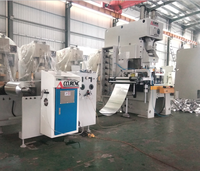 Machine semi-automatique pneumatique 45T pour la fabrication de barquettes en aluminium avec poinçonnage de haute précision et pompe à roulement