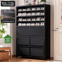 Meuble à chaussures moderne en bambou avec entrée verticale haute pour couloir, étagère à chaussures multicouche, mobilier de maison