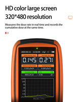 Détecteur de rayonnement nucléaire Aikesi HFS-7311 avec capteur à fenêtre en mica, alarme sonore et visuelle pour la surveillance des rayons Alpha, Beta, Gamma et X