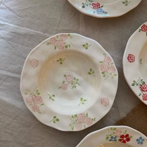 Assiette à soupe ronde en porcelaine de 8 pouces et bol à pâtes italiennes Assiette à soupe en céramique peinte à la main à larges bords - Product Image 4