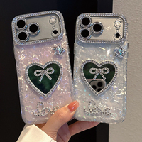 Coque de téléphone de luxe scintillante motif coquillage conque pour iPhone 15 14 Plus 13 12 11 17 Pro Max Air, coque arrière rigide, MOQ 500