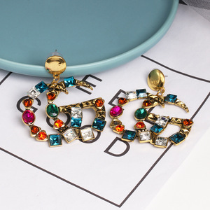 Pendientes de Geometría Simple al por Mayor para Mujer, Moda 2020, Pendientes Largos Dorados - Product Image 4