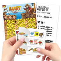 Pirate Style Pull Tab Tickets Instant Break Ouvre Win Tailles Personnalisées Papier Forme Conception Gameplay Règles