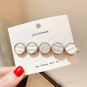 Korean Large Long Metal Duck Clip Flower Marble <strong>Pearl</strong> <strong>Hair</strong> Accessories for Women <strong>Hair</strong> <strong>Pins</strong> - Product Image 6