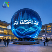 Écran LED sphérique géant d'extérieur AI DISPLAY P3 P4 P5, résistant à l'eau IP65, résolution 8K, pour monuments, événements urbains, créativité culturelle