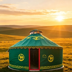 <span class=keywords><strong>Yourte</strong></span> mongole respirante et confortable, adaptée <span class=keywords><strong>à</strong></span> divers contextes, en promotion pour les lieux de loisirs en plein air - Product Image 1