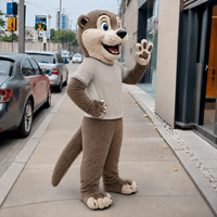 Costume de mascotte géant en peluche personnalisé sur mesure, en forme de loutre ou de furet, pour événements marketing et défilés – Fabrication Shengye