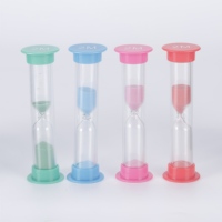 Fábrica al por mayor colorido diseño moderno reloj de arena de plástico temporizador de arena 30s 1 2 3 5 minutos aula juego niños juguete educativo