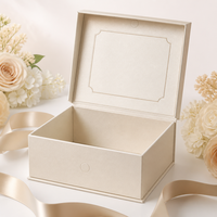 Boîte de présentation magnétique en papier kraft coloré avec insert pour couverture, bavoir et vêtements de bébé – Idéal pour cadeaux de naissance