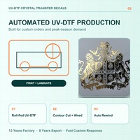 Étiquettes de transfert UV DTF 3D personnalisées pour tasses et bouteilles, autocollants métalliques à transfert à froid avec logo gaufré en feuille d'or, résistants à l'eau