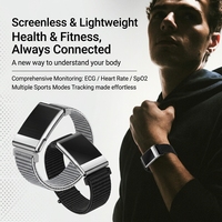 Bracelet intelligent sans écran E900, tracker de santé sportif, ECG, fréquence cardiaque, surveillance de l'oxygène dans le sang, étanche pour Android