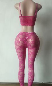 Кружевной жаккардовый сексуальный комплект из 2 предметов: тонкий топ-бюстье с широким поясом и леггинсы, эластичный повседневный сексуальный комплект для женщин - Product Image 6