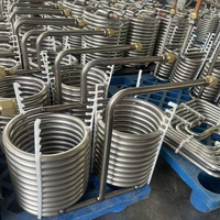 Serpentín de enfriamiento de acero inoxidable soldado con precisión de larga duración para jugo/cerveza/leche, tipo intercambiador de calor