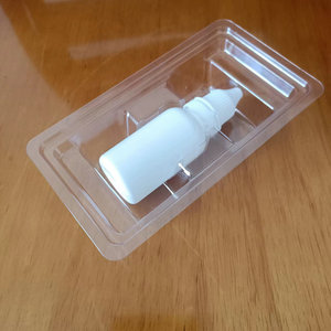 Transparent inner liner disposable blister tray <b>box</b> for 15ml nasal drops, <b>plastic</b> PVC fully biodegradable packaging <b>box</b> - Product Image 2