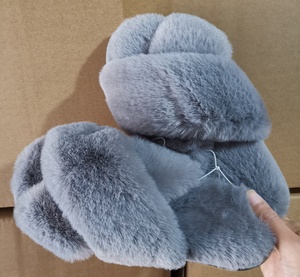 Pantofole/cinturini incrociati in peluche Super morbidi di alta qualità Hotsale da donna <span class=keywords><strong>con</strong></span> cuscino in Memory Foam - Product Image 5