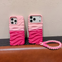 Coque Souple Dégradée avec Chaîne de Téléphone Mignonne pour iPhone 14 Pro Max 13 12 11 – Housse de Luxe