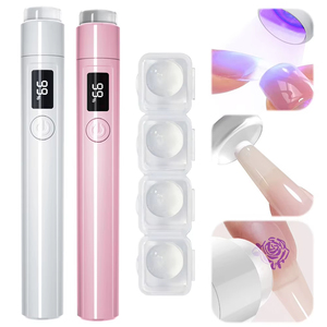 Mini Lámpara Ultravioleta para Secar Uñas, Mini Linterna LED con Pantalla, Secador de Uñas Portátil con 2 Ajustes de Tiempo para Manicura Casera - Product Image 1