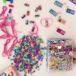 Kit de <span class=keywords><strong>bijoux</strong></span> DIY avec autocollants, bracelet à perles fait main, jouets pour filles - Product Image 3