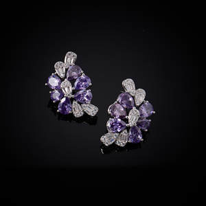 Parure de bijoux de luxe pour femme, collier et accessoires de mariée, zircon cubique AAA, style Dubaï classique et élégant, collection de charmes colorés - Product Image 4