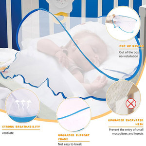 Tienda de mosquitera de poliéster plegable portátil para el verano para ropa de cama Camping Viajar Patio Uso para bebés y niños - Product Image 2