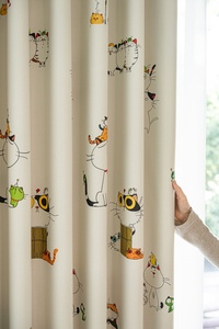 <span class=keywords><strong>Tende</strong></span> Oscuranti Ecologiche in Poliestere con Motivo di Gatti Carini per Camere dei Bambini Decorazione Finestre - Product Image 2