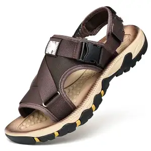 Summer New Arrivals Soft-sole Men Strap Sandals Large Size 47 Slip-on Thick-bottom Bench Sandals For Men