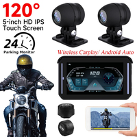 Lancol MT-65 HUD Universal para Motocicleta, Pantalla LCD HD de 5 Pulgadas, Carplay Inalámbrico, Bluetooth 5.0, GPS Integrado, WiFi, Consumo de Combustible, Reloj