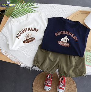 Conyson สูทแขนกุดสำหรับเด็ก, สินค้า<span class=keywords><strong>ใหม่</strong></span>เสื้อผ้าแฟชั่น <span class=keywords><strong>Netflix</strong></span> 2024<span class=keywords><strong>การ์ตูน</strong></span>เสื้อกล้ามชุดฤดูร้อน - Product Image 1