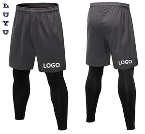 Pantaloni 2 in 1 da Uomo con Leggings Integrati, Shorts da Corsa Fitness, Pantaloni Sportivi Casual ad Alta Elasticità e Asciugatura Rapida - Product Image 2