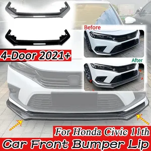 For 11th 2021+ 4-<b>Door</b> Car Front Bumper Lip Diffuser Lower <b>Protector</b> Cover Body Kit Exterior Accessories - Product Image 1
