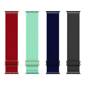 Wholesales genuine sport replacement ultra 7 in 1 stainless steel rubnber nylon smart watch strap bands apple watch strap