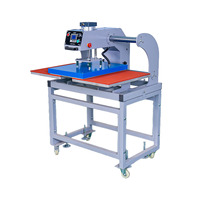 Machine d'impression textile pour transfert par sublimation sur t-shirts, semi-automatique pneumatique à double chauffage, imprimante de vêtements 16x24 pouces (40x60cm)