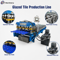 Mesin Pembuat Genteng Glazur Otomatis Hidrolik Tugas Berat Pro Super Lebar 1130mm Lebar Efektif untuk Memotong Lembaran Atap Logam