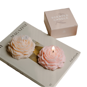Nouvelles bougies décoratives en cire de soja parfumées, colorées, en forme de fleur, pour la Saint-Valentin, la fête <span class=keywords><strong>des</strong></span> mères, Pâques, les mariages, le Nouvel An - Product Image 2