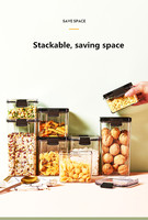 Sans BPA 16 pièces Transparent capacité différente en plastique scellé boîtes cuisine organisateur alimentaire empilable boîte de rangement ensemble de conteneurs