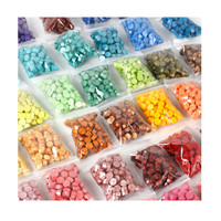 En gros Personnalisé 100 Grains 53 Couleur Octogonale Sac Particules D'étanchéité Multi Couleur Joint Cire Perles