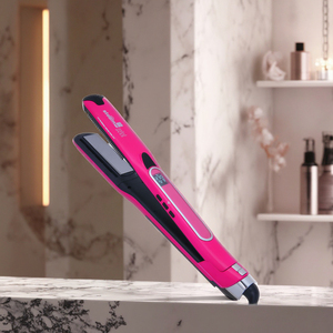 Professional Salon Titanium Carbide Coating Digital LCD <strong>MINI</strong> Rose Steam <strong>Hair</strong> <strong>Straightener</strong> with Removable Comb Electric Source - Product Image 1