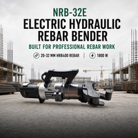 Mesin Pembengkok dan Pelurus Besi Tulang Manual 2 in 1 ODETOOLS NRB-32E dengan Motor, Pembengkok Hidrolik Elektrik 25-32mm