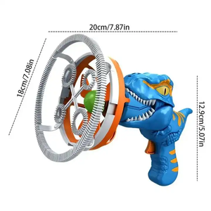 Pistola de Burbujas Gigante Eléctrica <span class=keywords><strong>2</strong></span> en 1 con Ventilador, Juguete de Dinosaurio para Niños, Regalo de Cumpleaños - Product Image 5