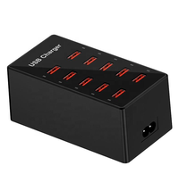 Station de charge USB 12 ports 60W, station de charge rapide intelligente multi-ports pour smartphones, pour téléphone 17, 16, 15