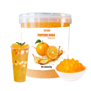 Perles de Boba Éclatantes Orange en Gros pour Garniture de Bubble Tea et Garnitures de Boissons Boba Premium, Idéales pour le Bubble Tea - Product Image 2