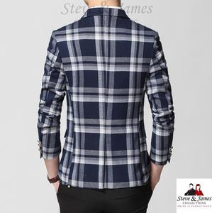 Costume Homme Steve & James 100% Laine Croisé à Col Cranté Imperméable Infroissable Tissu Respirant Sur Mesure MTM - Product Image 5