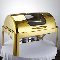Chauffe-Plat Buffet en Acier Inoxydable Manqi, Alimenté à l'Alcool, Écologique, Capacité 9L/6L, Idéal pour la Restauration, les Hôtels, Garantie 1 An